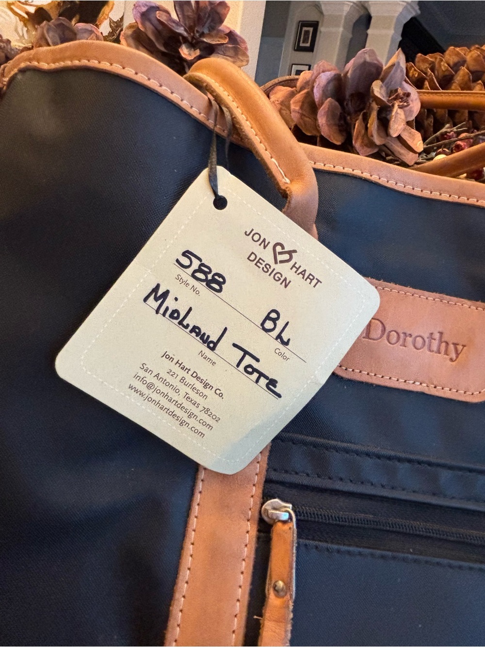 Jon Hart Shoulder Book Bag - Picture 3 of 7